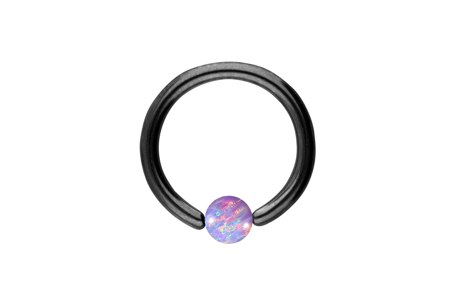 Chirurgenstahl Klemmkugelring Piercing SYNTHETISCHER OPAL